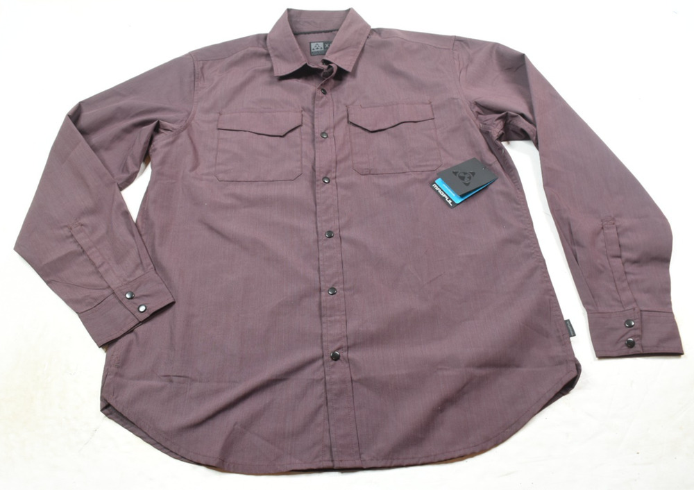 MAGPUL Mansfield Shirt Mens XL Maroon Long Sleeve Button-Up Pockets